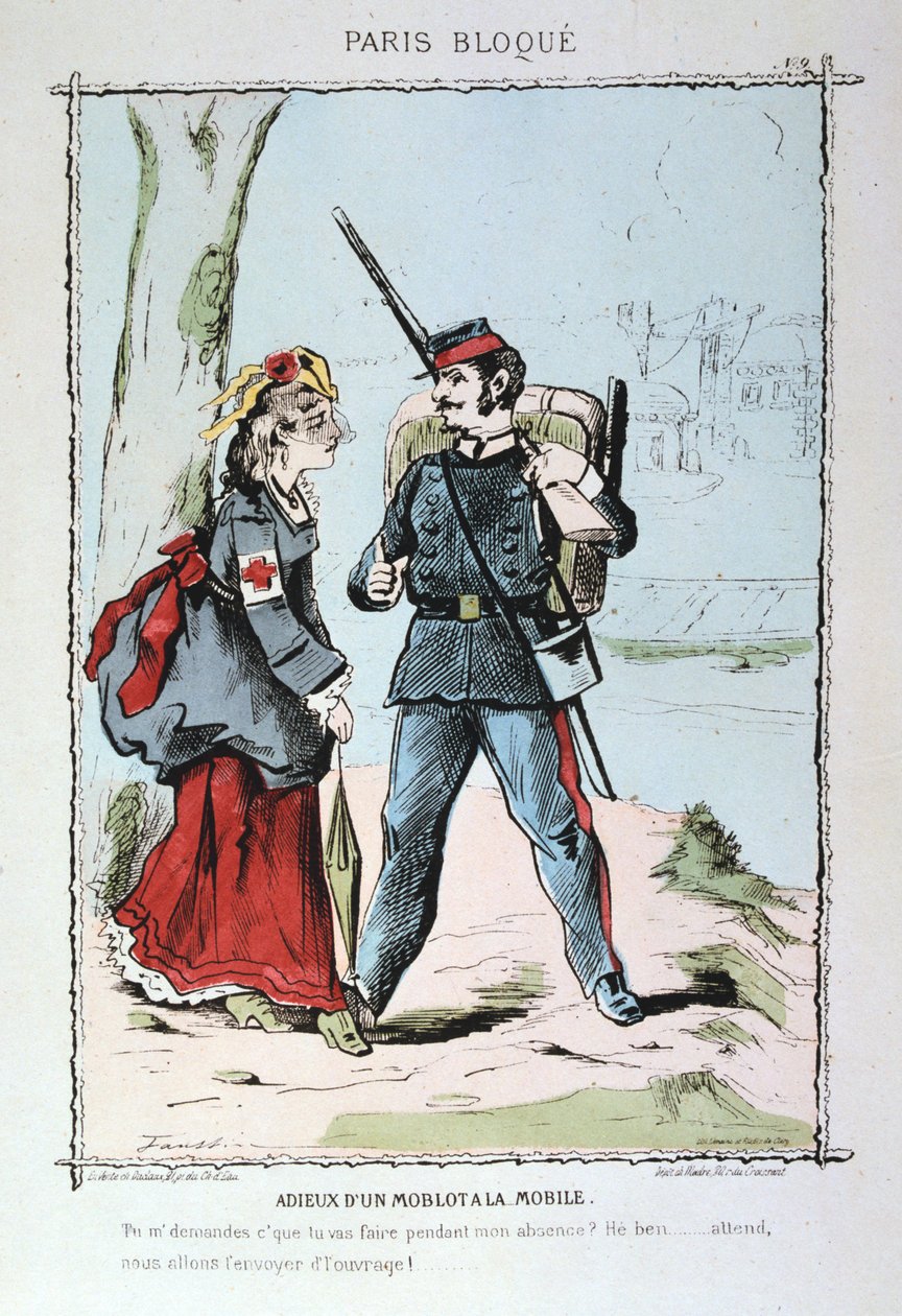Farväl av en moblot till mobilen, 1870-1871 av Unbekannt
