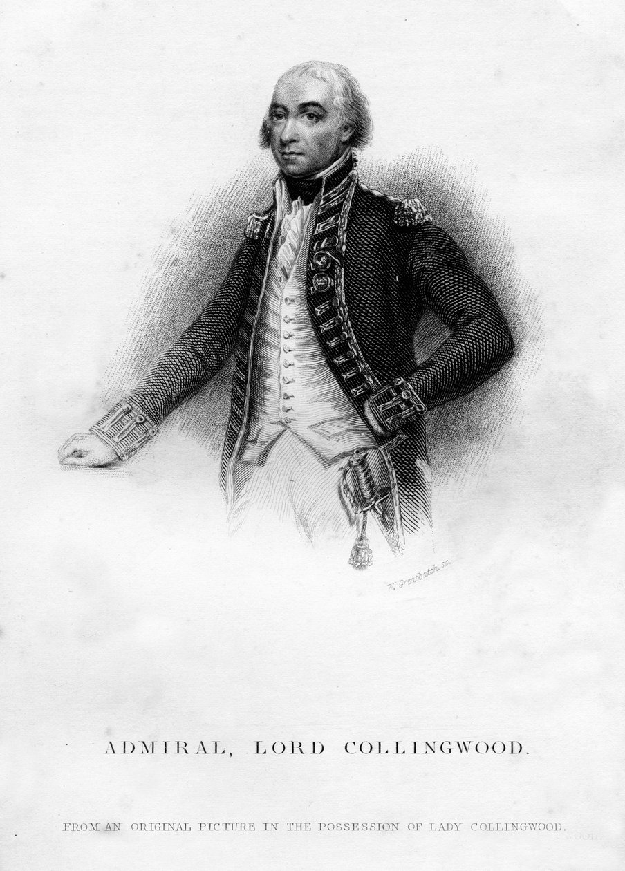 Amiral Cuthbert Collingwood 1750-1810, 1:e baron Collingwood, 1837 av Unbekannt