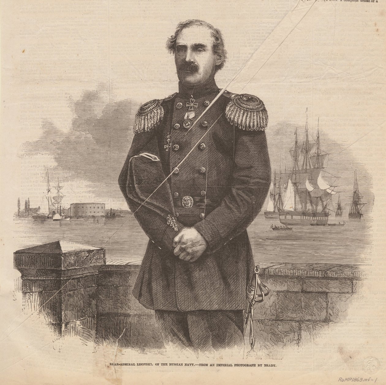 Amiral Stepan Stepanovich Lesovsky 1816-1866, 1863 av Unbekannt