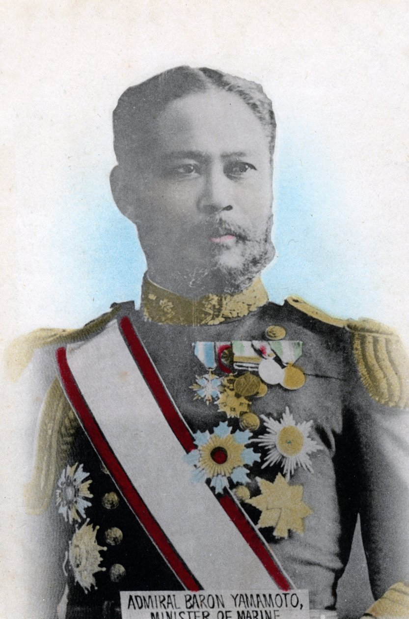 Amiral Yamamoto, japansk marinens minister, c1904-1905 av Unbekannt