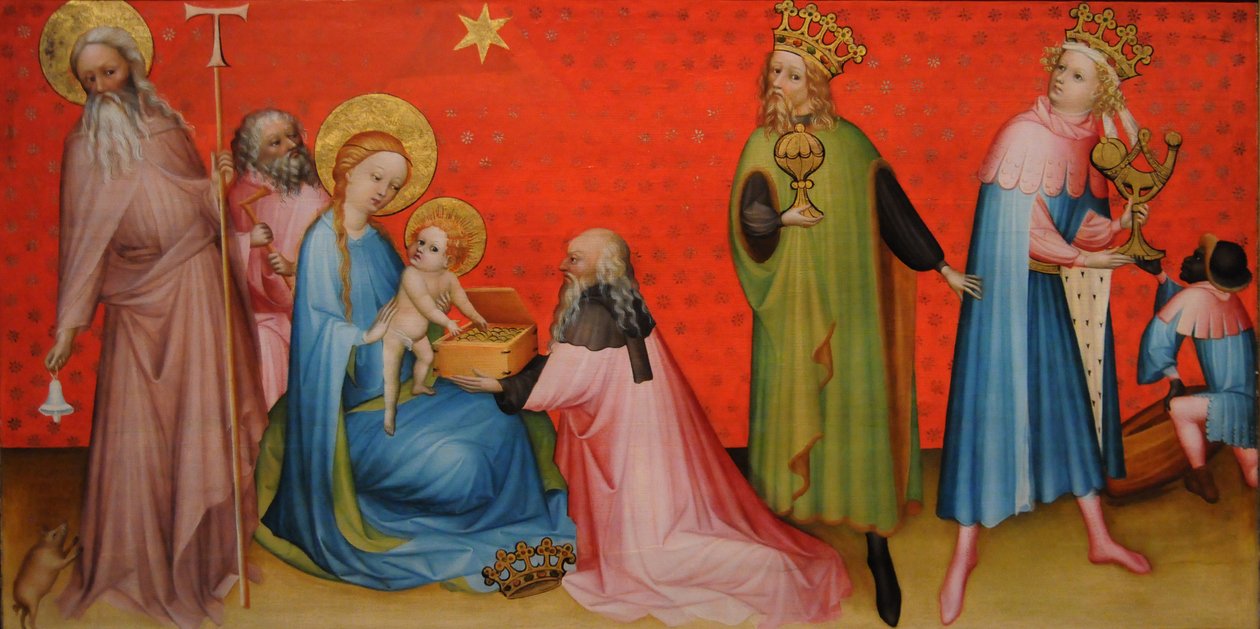 Tillbedjan av Magi med Saint Anthony Abbot, ca 1400 av Unbekannt