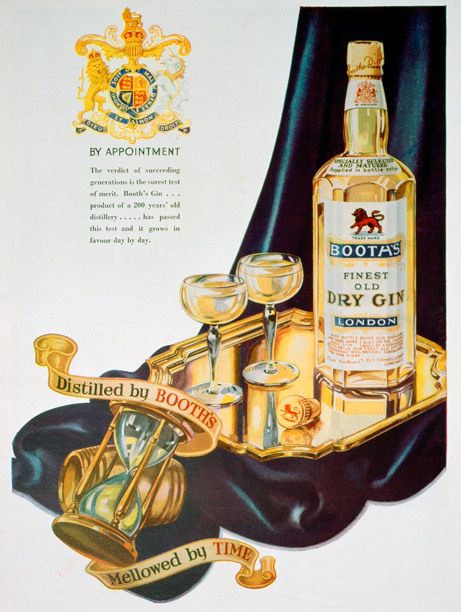 Annons för Booths gin, 1935 av Unbekannt