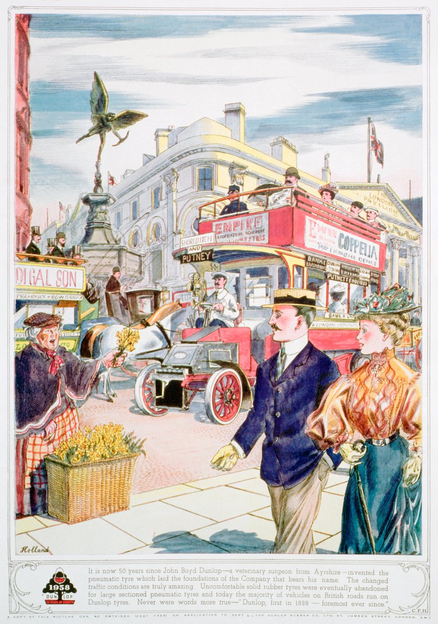 Annons för Dunlop-däck, 1938 av Unbekannt