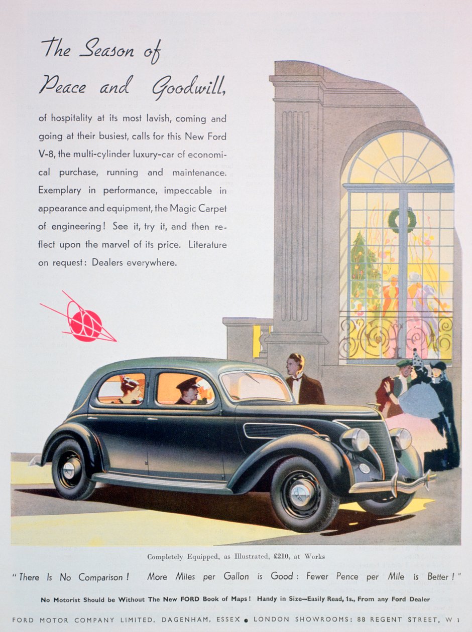 Annons för Fords bilar, 1936 av Unbekannt