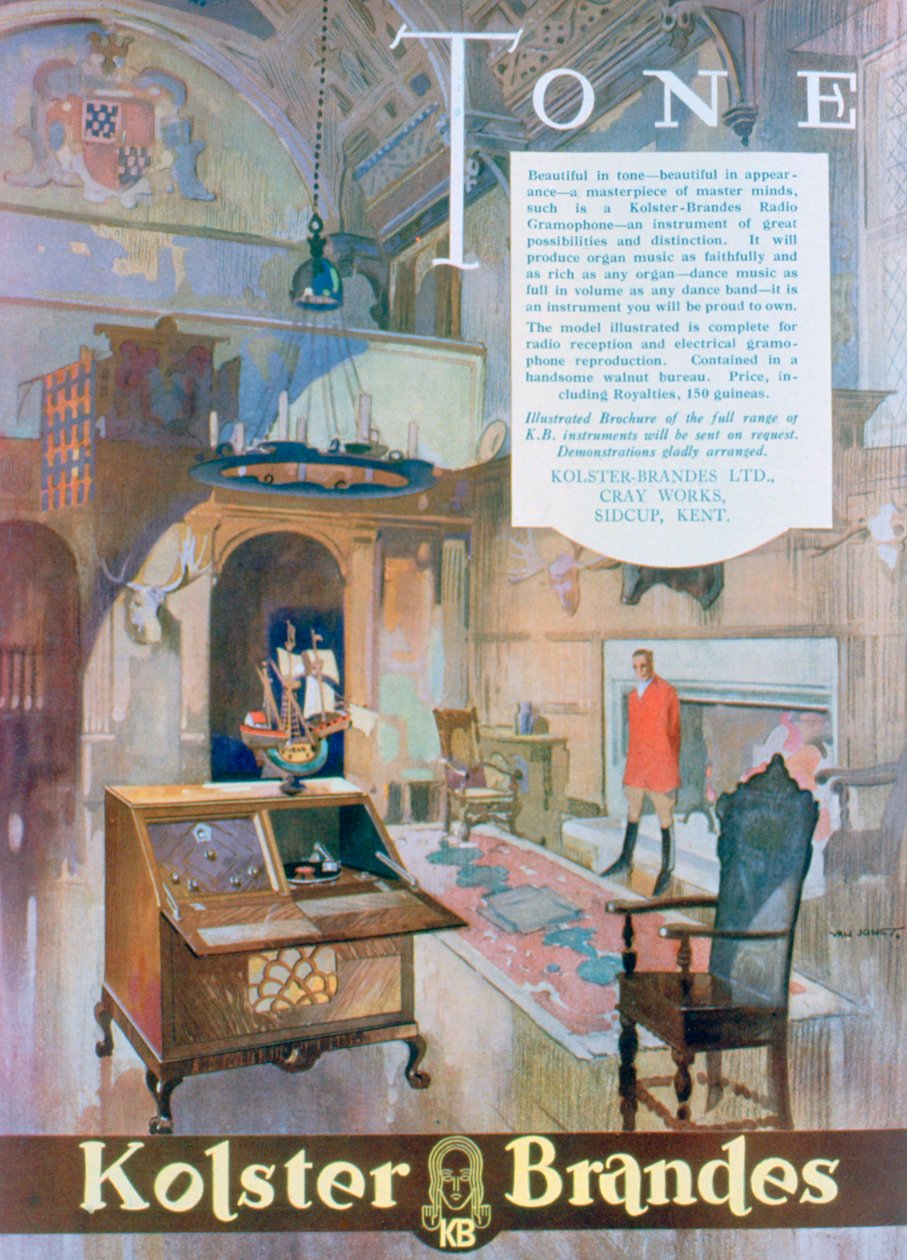 Annons för Kolster Brandes radiogrammofoner, 1930 av Unbekannt
