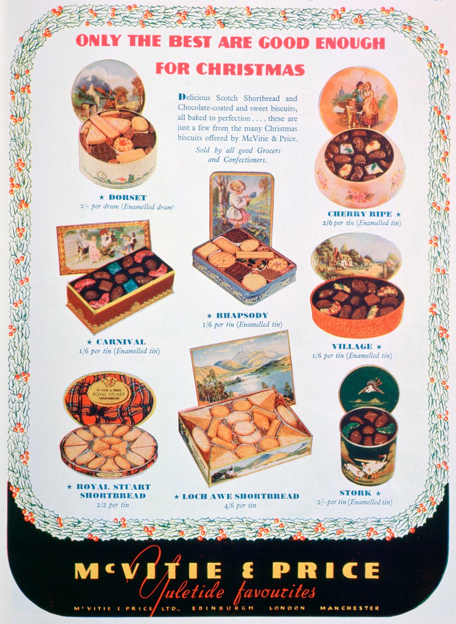 Annons för McVitie och Price-kex, 1938 av Unbekannt