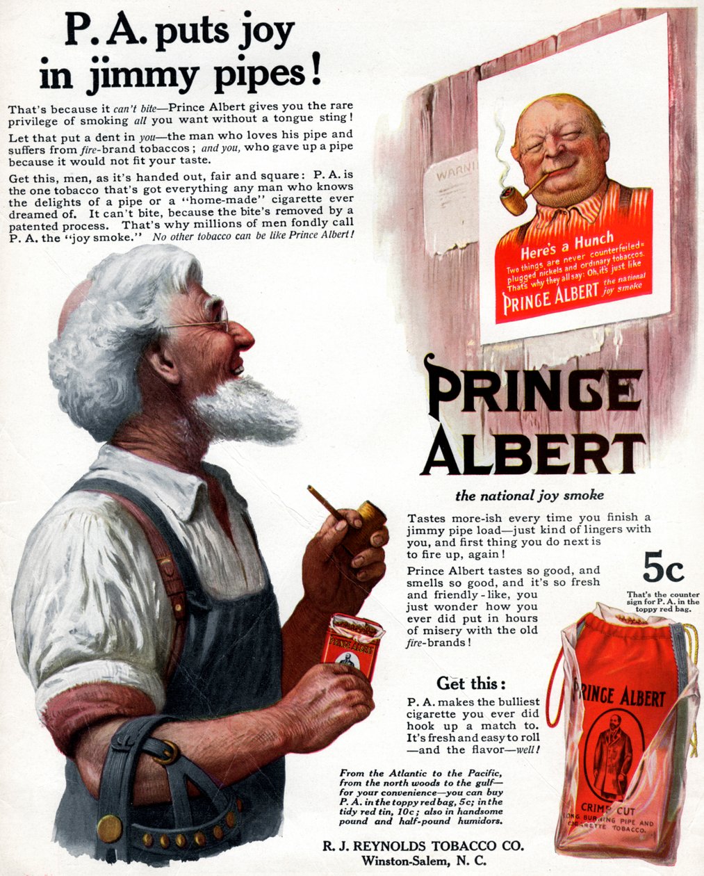 Annons för Prince Albert piptobak, 1913 av Unbekannt