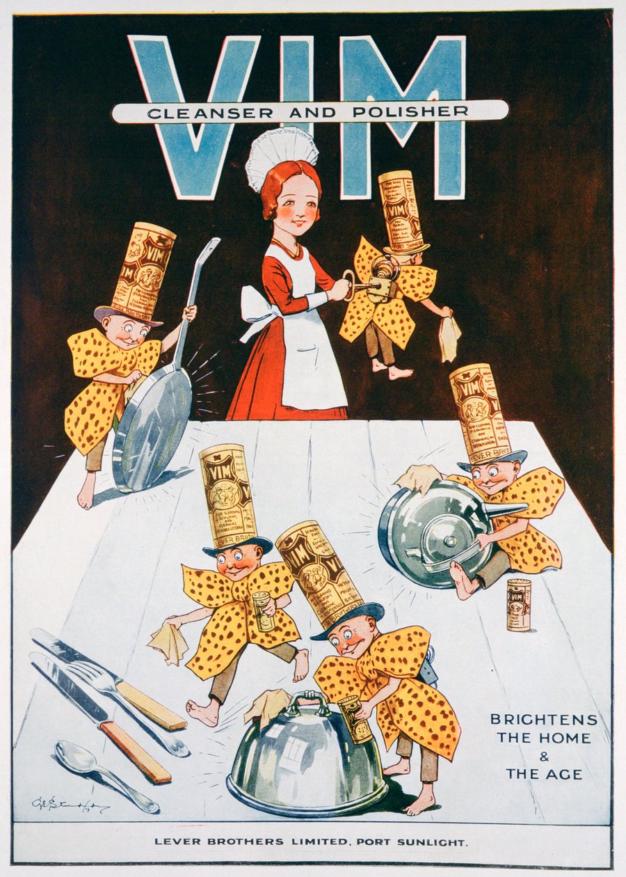 Annons för Vim rengöringsmedel och polerare, 1919 av Unbekannt