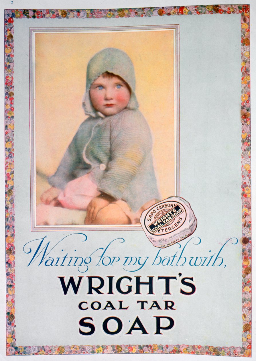 Annons för Wrights koltjärtvål, 1924 av Unbekannt