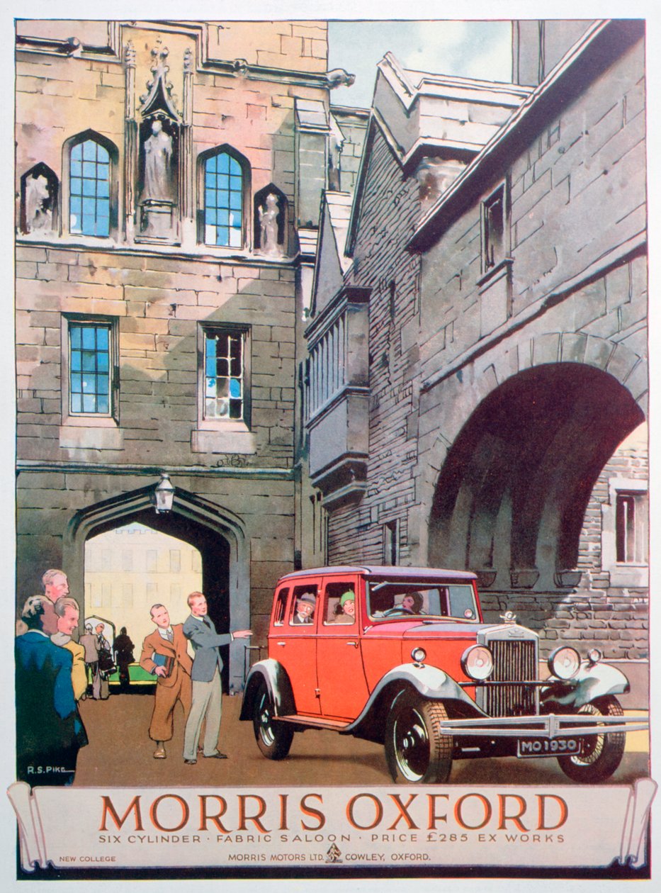 Annons för Morris Oxford-bilen, 1930 av Unbekannt