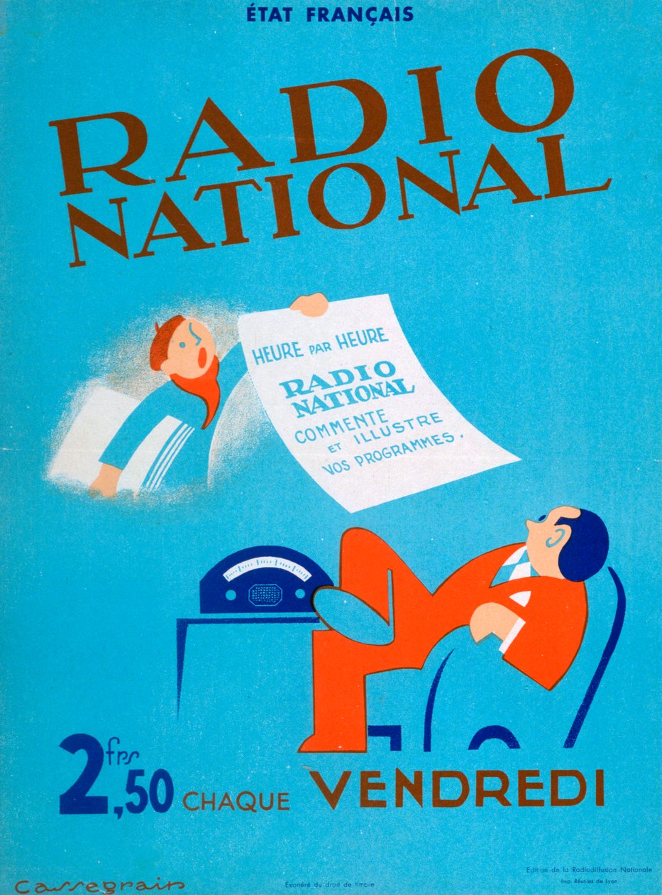 Annons för French Radio National, 1900-talet av Unbekannt