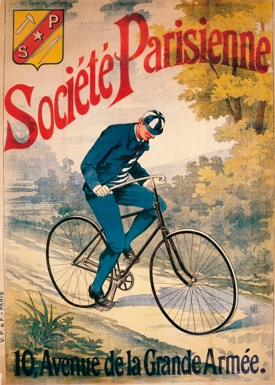 Annons för Societe Parisienne cyklar, c1895 av Unbekannt