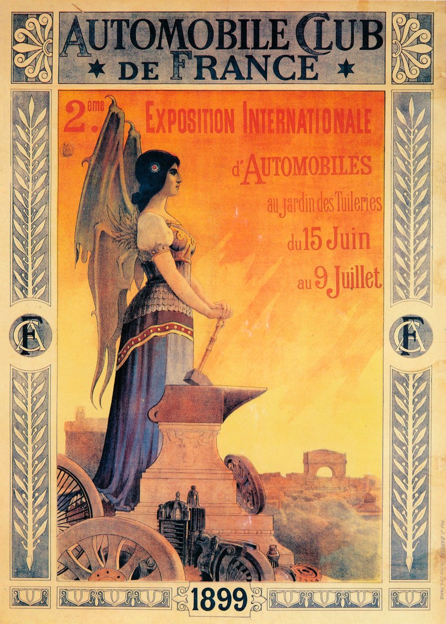 Annons för Automobile Club de Frances International Automobile Exposition, 1899 av Unbekannt