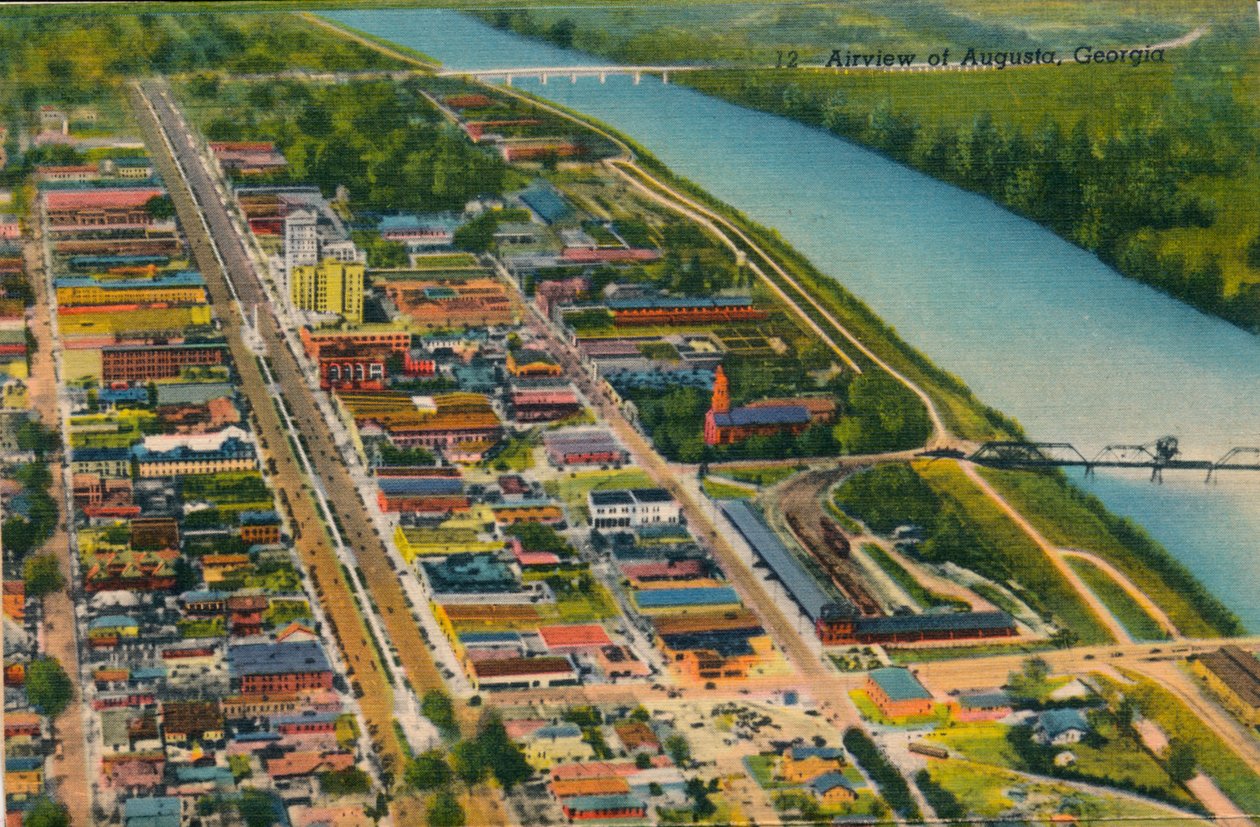 Flygfoto över Augusta, Georgia, 1943 av Unbekannt