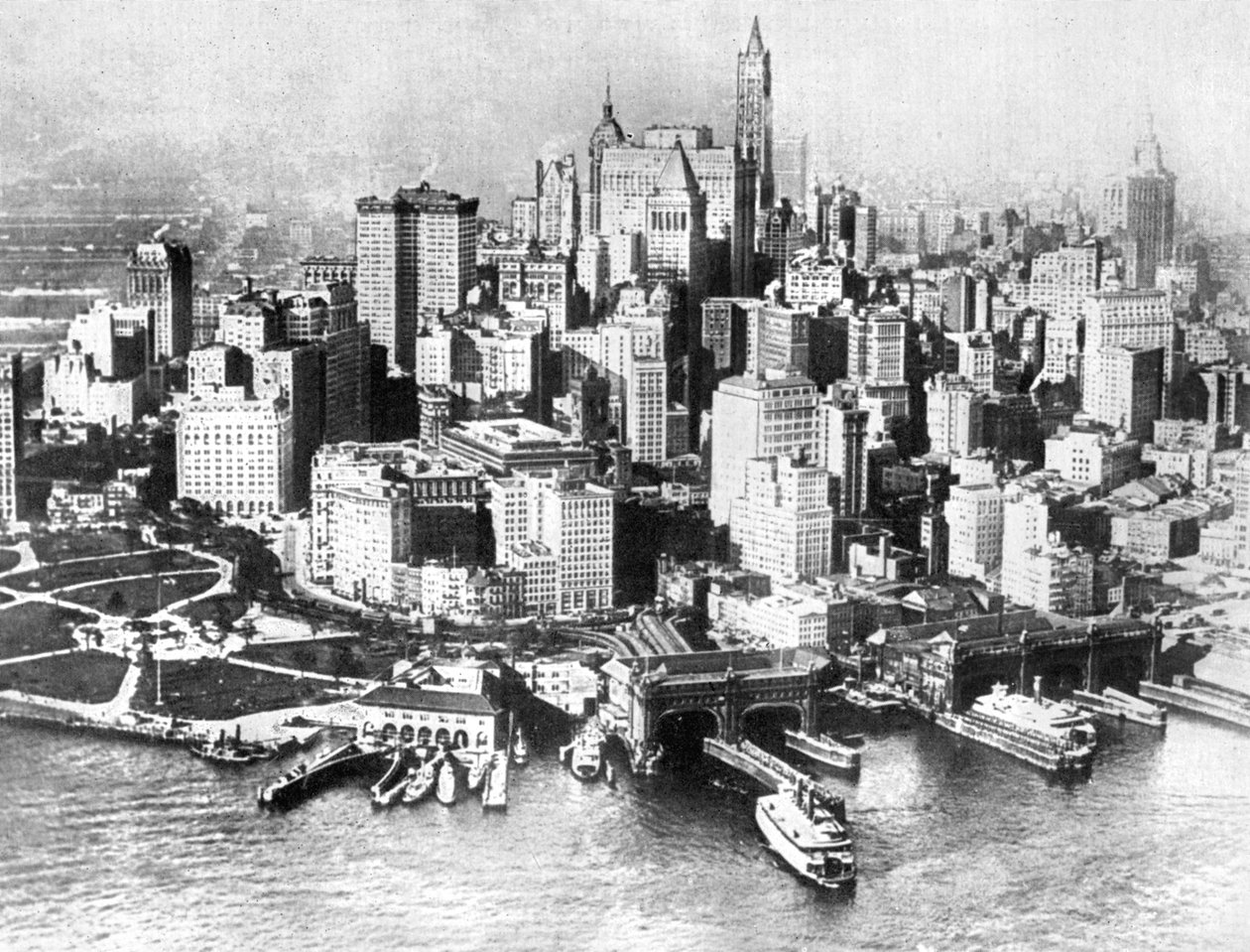 Flygfoto över Lower New York, USA, 1926 av Unbekannt