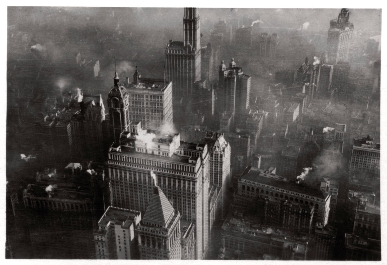 Flygfoto över Manhattan, New York City, USA, från en zeppelinare, 1928 1933 av Unbekannt