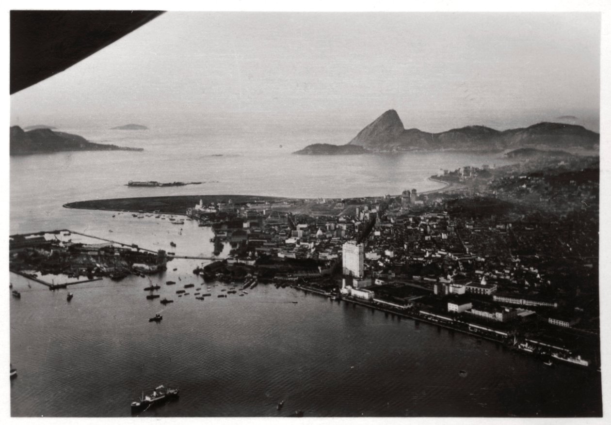 Flygfoto över Rio de Janeiro, Brasilien, från en zeppelinare, 1930 1933 av Unbekannt