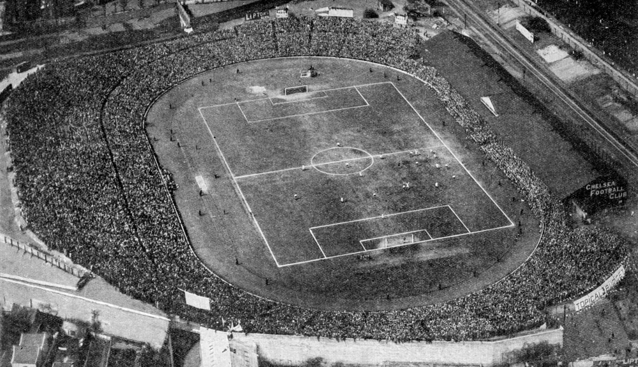 Flygfoto över Stamford Bridge, stadion för Chelsea Football Club, London, c1922 av Unbekannt