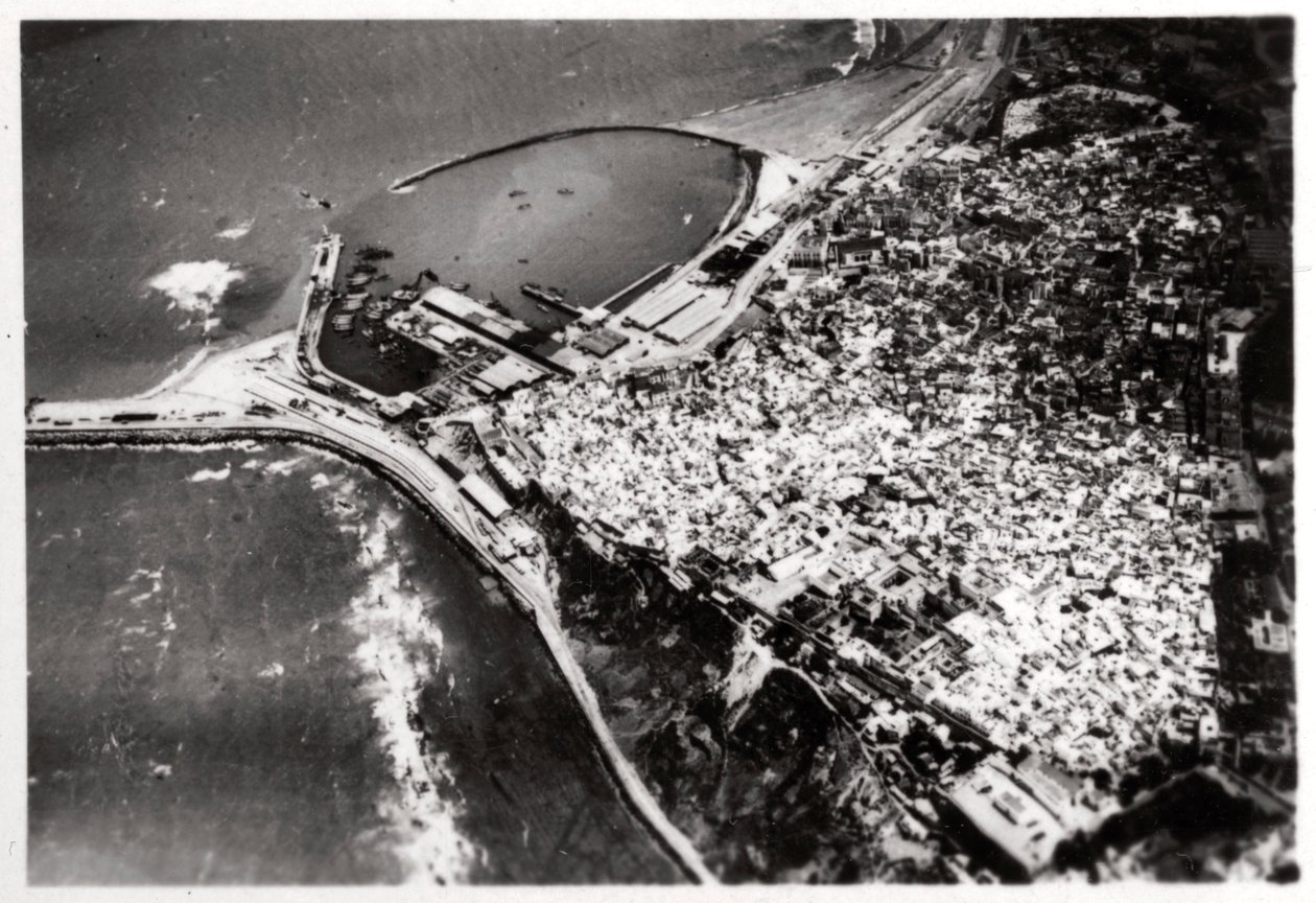 Flygfoto över Tanger, Marocko, från en zeppelinare, 1930 1933 av Unbekannt