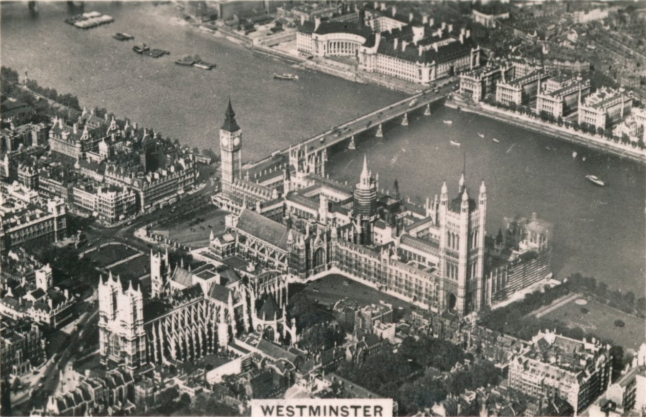 Flygfoto över Westminster, 1939 av Unbekannt