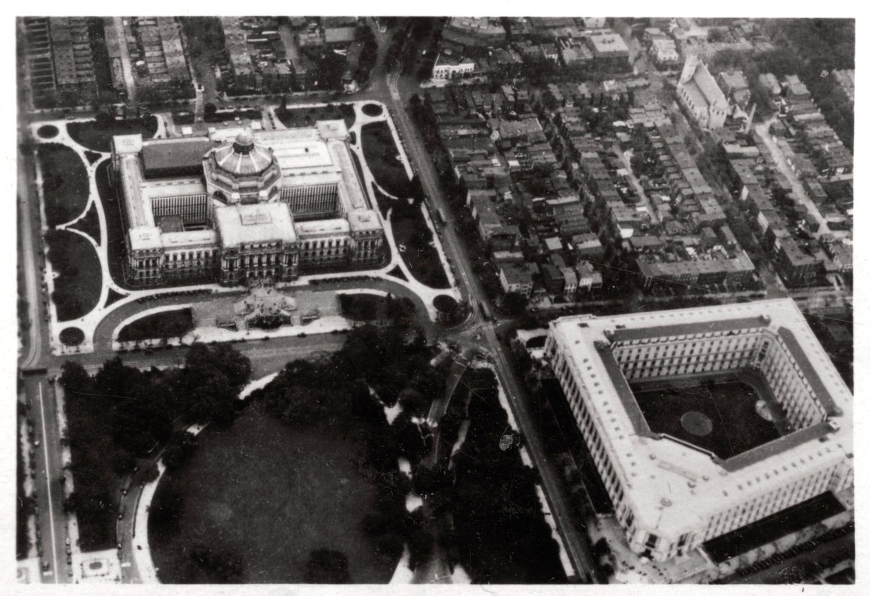 Flygfoto över Library of Congress, Washington DC, USA, från en zeppelinare, 1928 1933 av Unbekannt