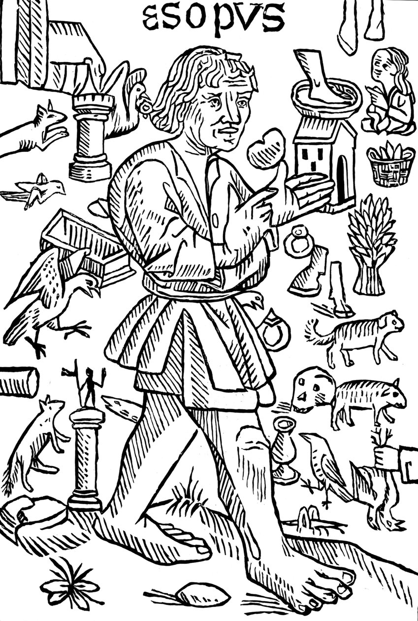 Aesop, grekisk fabulist, c1480 av Unbekannt