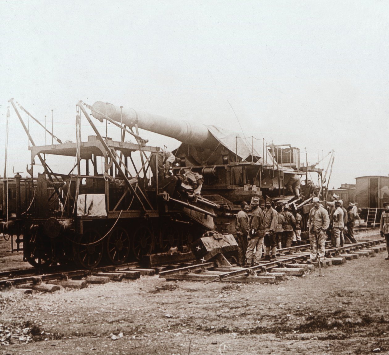 Afrikanska trupper och tungt artilleri, Champagne, norra Frankrike, c1914-c1918 av Unbekannt
