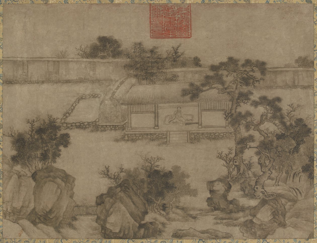 Efter Lu Hongs halmtak, Ming och Qing dynastier, 1600-talet. av Unbekannt