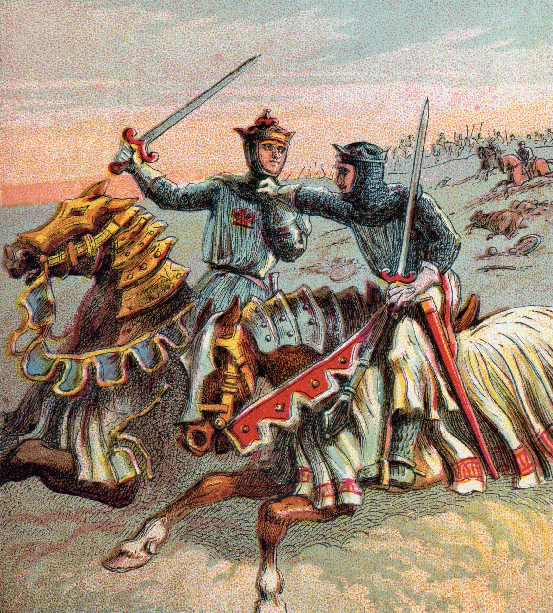 Efter slaget vid Crecy, 1346, c1850 av Unbekannt