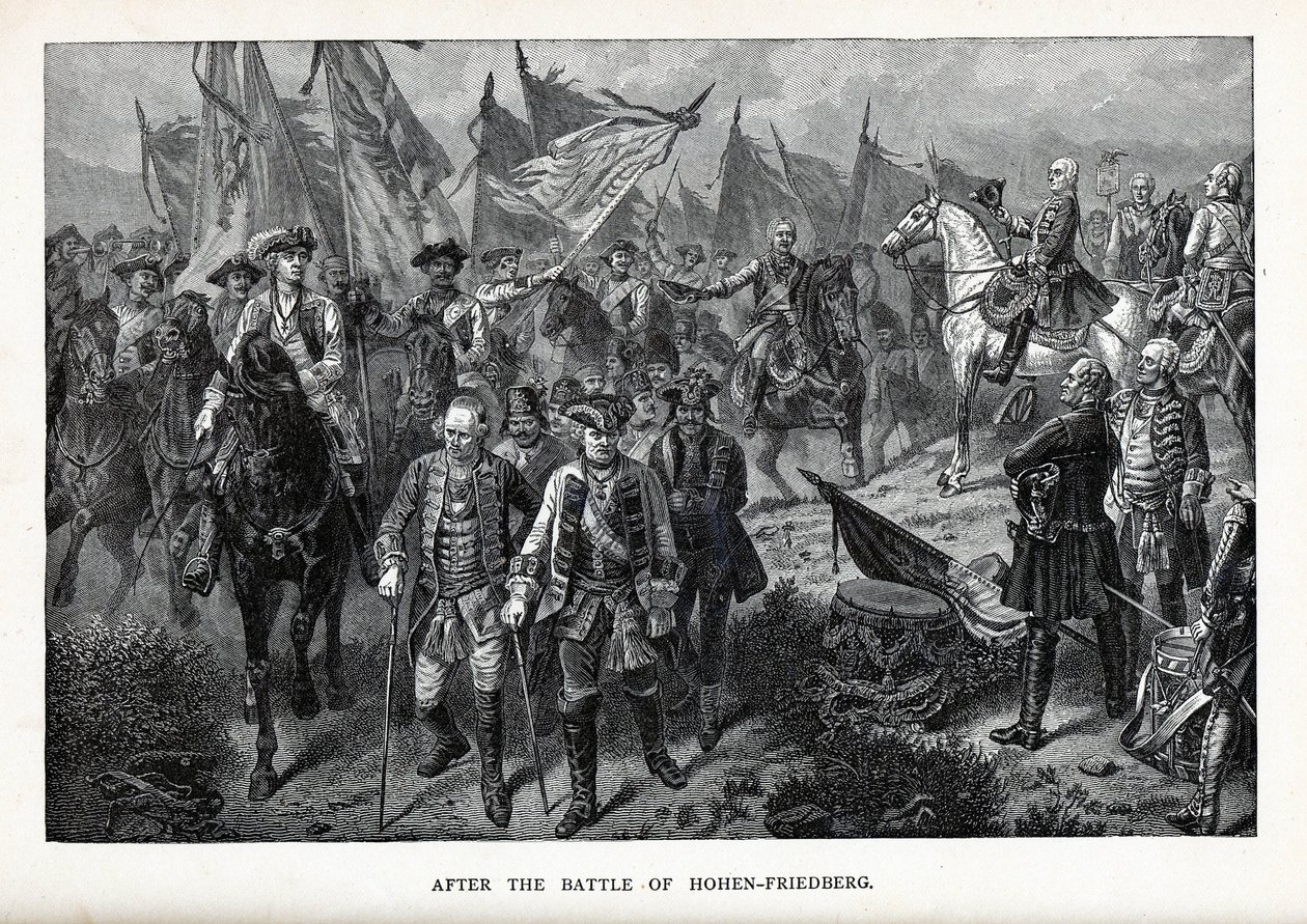 Efter slaget vid Hohenfriedberg, 1882 av Unbekannt