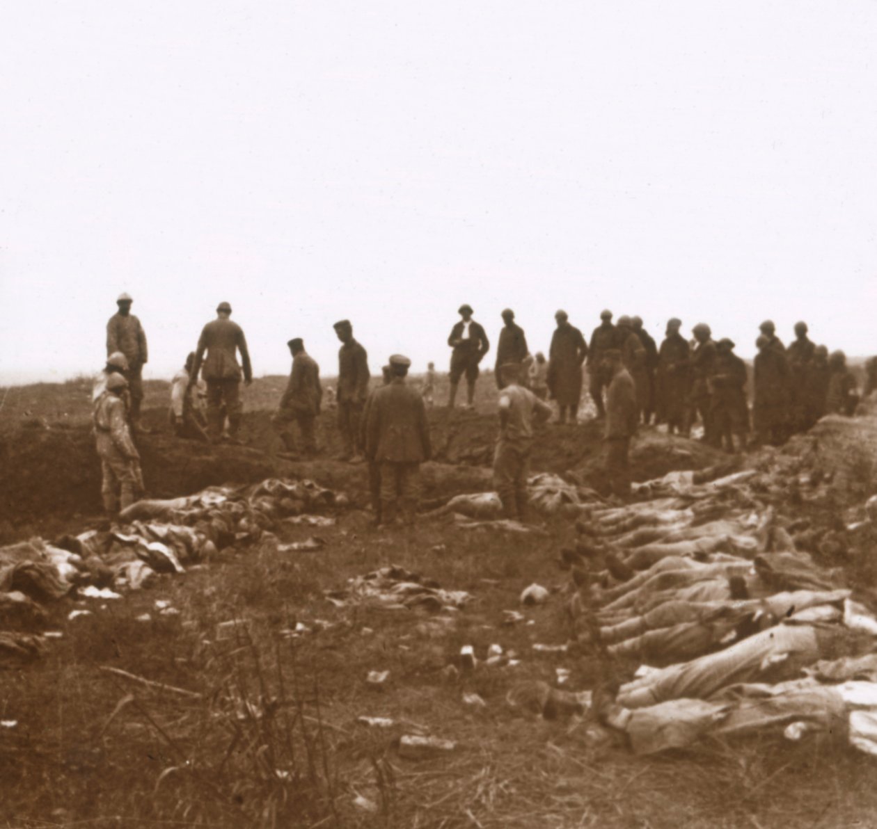 Efter attacken, Dompierre, norra Frankrike, c1914-c1918 av Unbekannt
