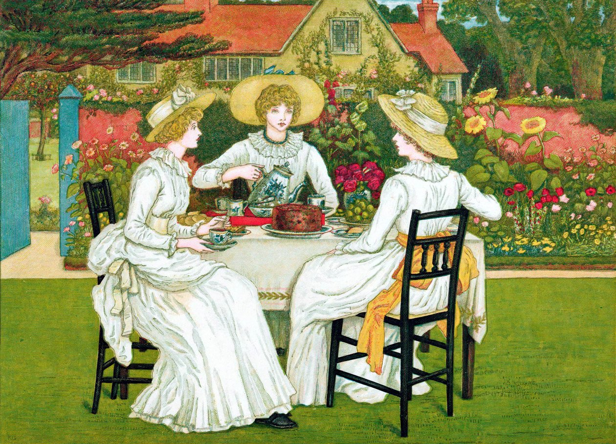 Afternoon Tea, 1886 av Unbekannt
