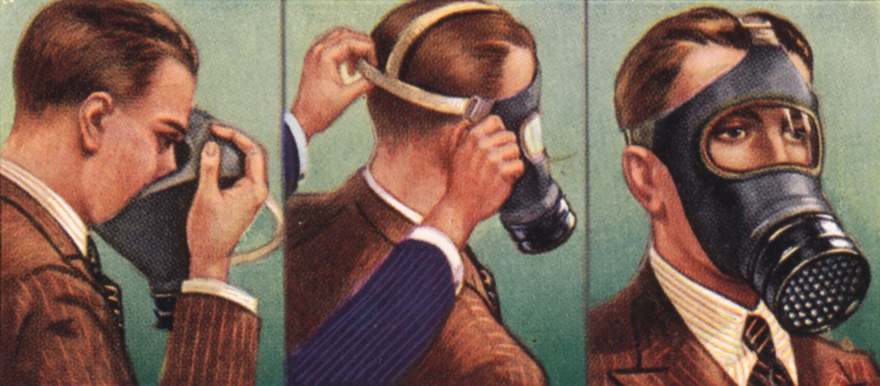 Air Raid Precautions, cigarettkort, brittiskt, 1938 av Unbekannt