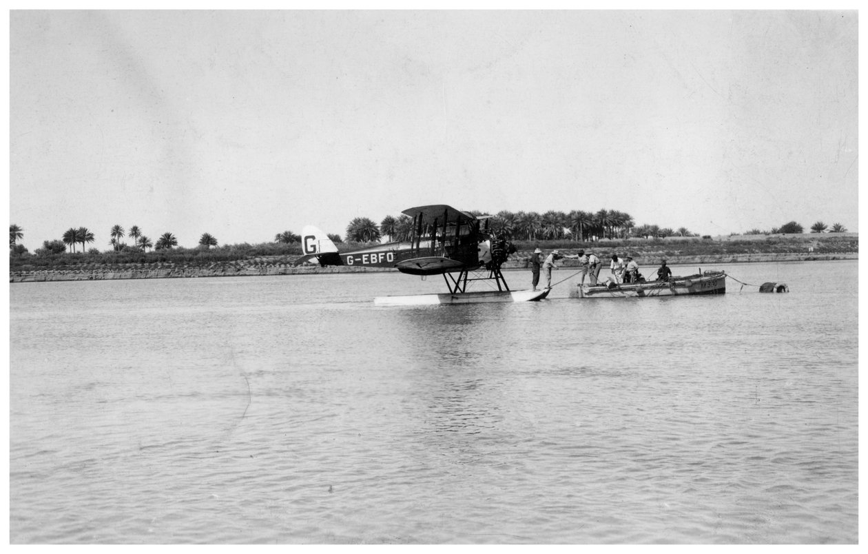 Alan Cobhams De Havilland DH50 landar på Tigris, Irak, 1926 av Unbekannt