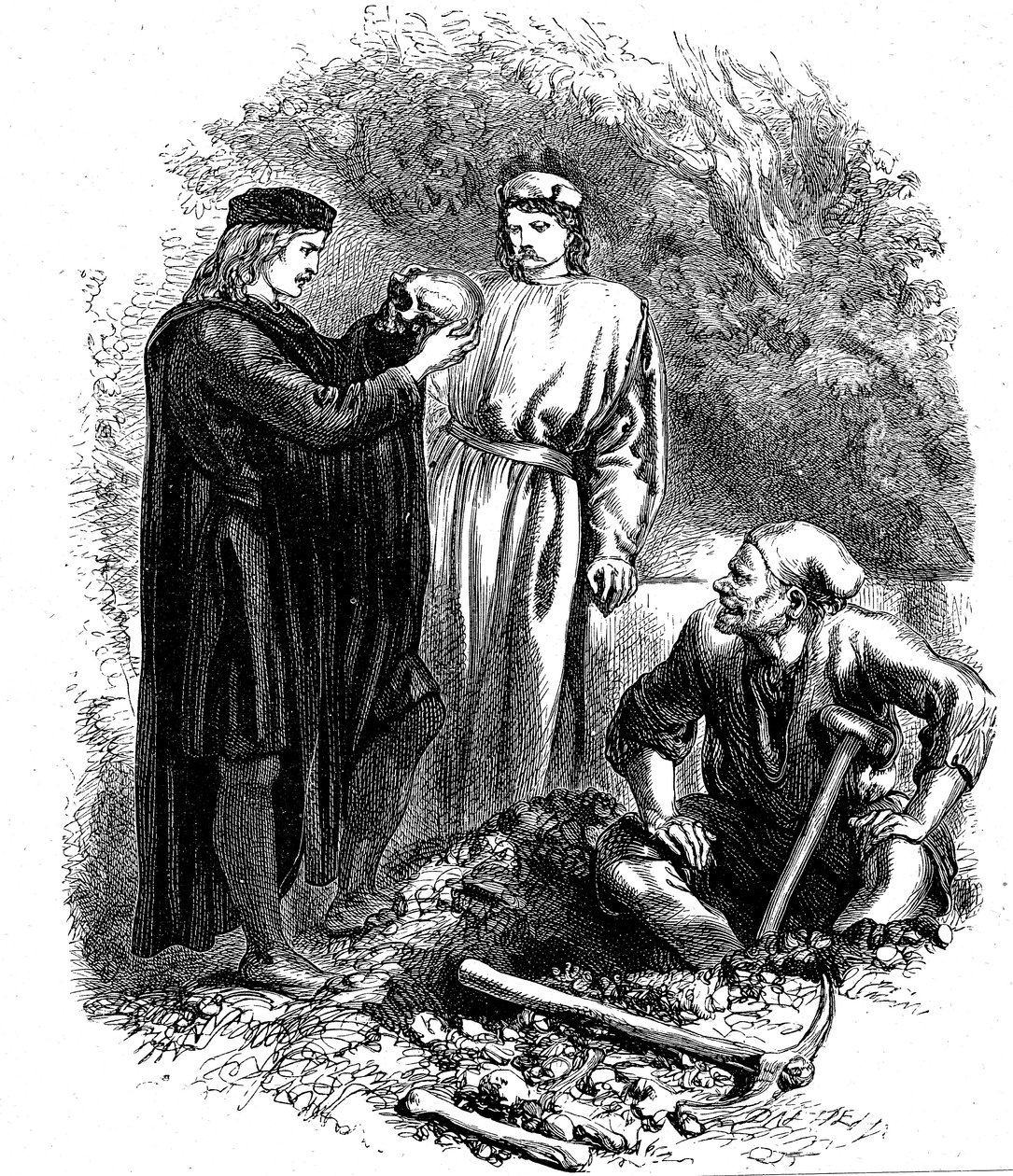 Ack, stackars Yorick! Jag kände honom, Horatio, c1850 av Unbekannt