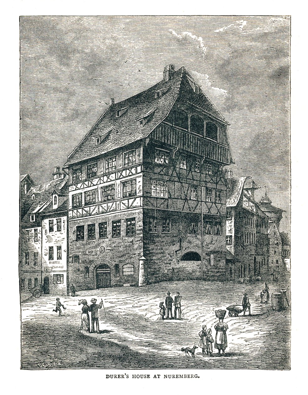 Albert Durers hus, Nürnberg, Tyskland, 1893 av Unbekannt