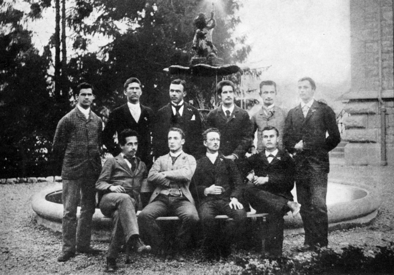 Albert Einstein 1879-1955, tysk-schweizisk matematiker och teoretisk fysiker, c1896 av Unbekannt