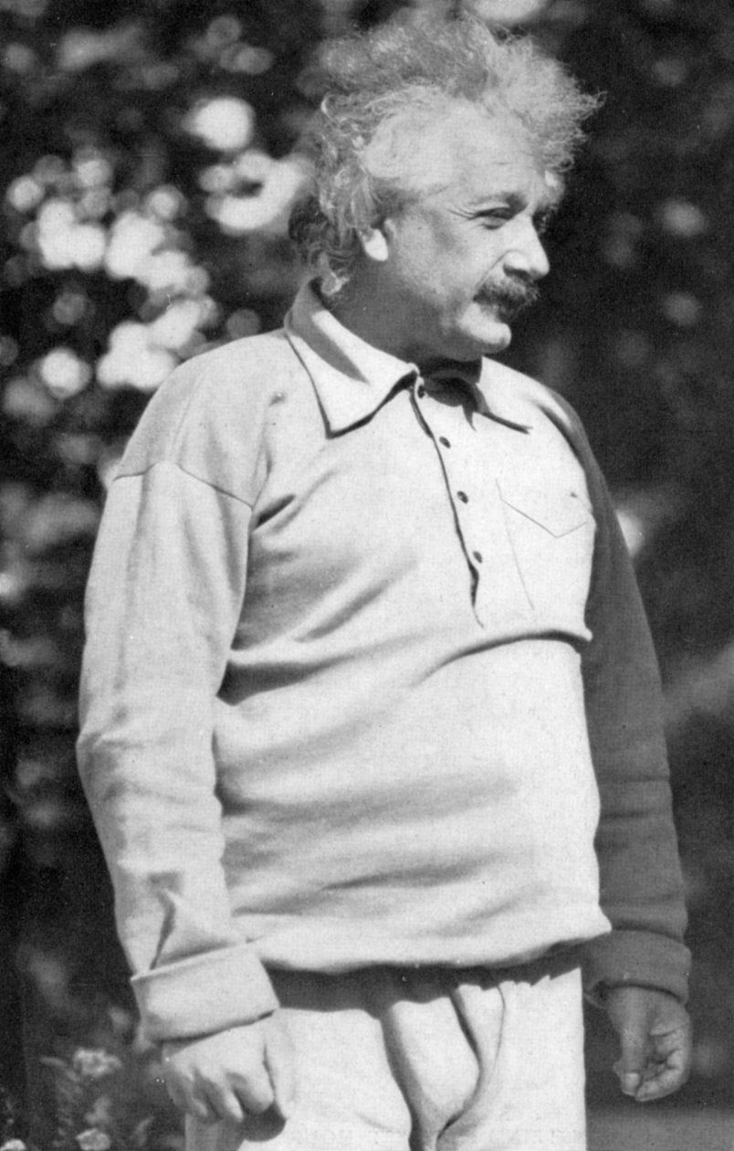 Albert Einstein 1879-1955, tysk-schweizisk matematiker och teoretisk fysiker, c1930-talet av Unbekannt