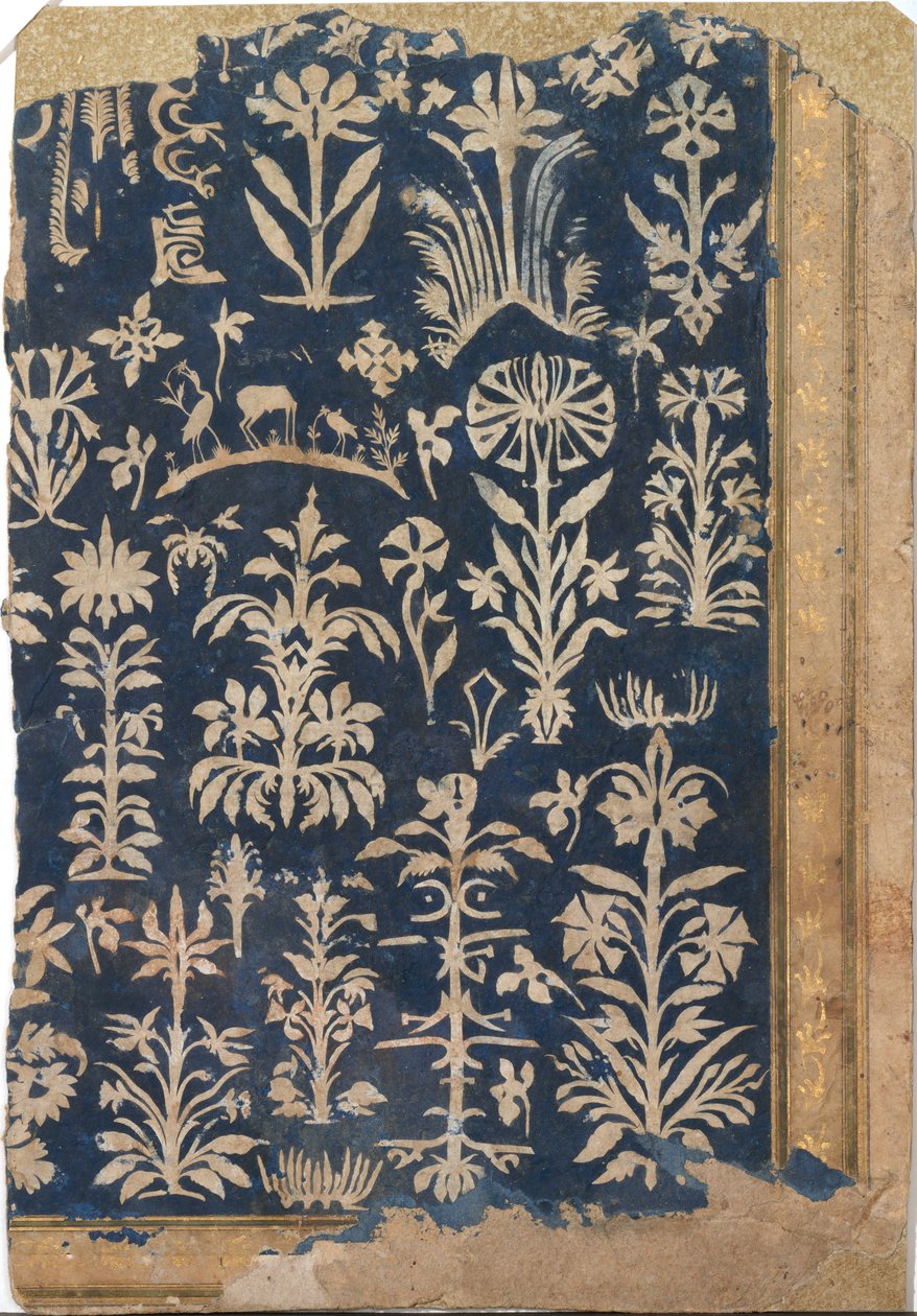 Albumsida med klippt papper, ca. 1625-50. av Unbekannt