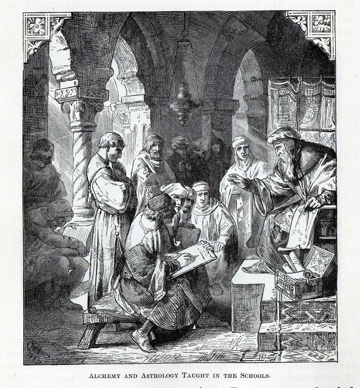 Alkemi och astrologi som undervisades i skolorna, 1882 av Unbekannt