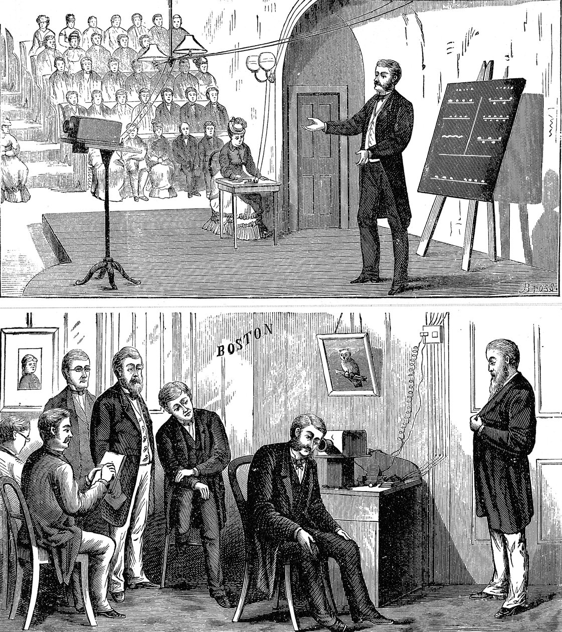 Alexander Graham Bell 1847-1922, skotskfödd amerikansk uppfinnare, 1877 1890 av Unbekannt