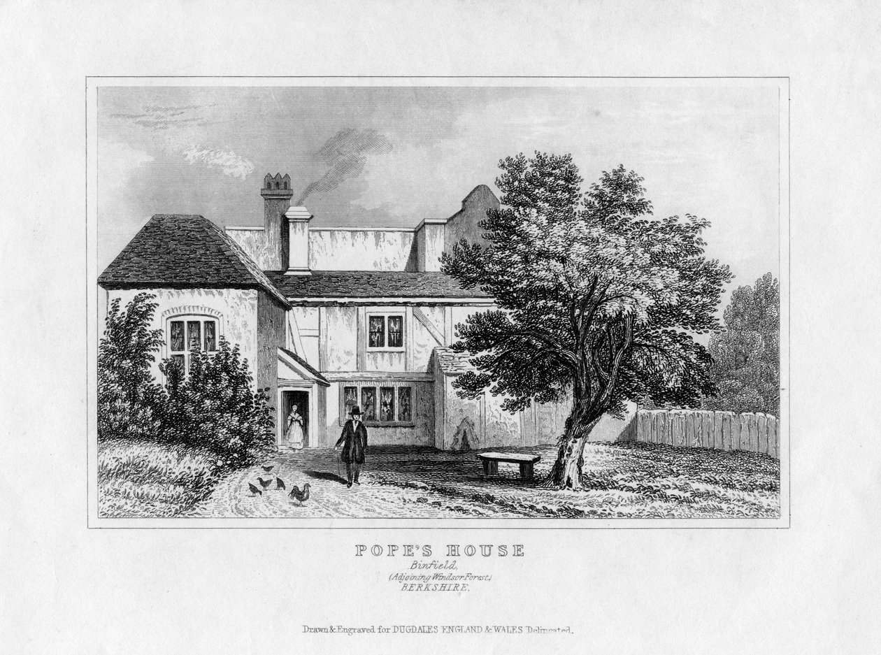 Alexander Popes House, Binfield, Berkshire, mitten av 1800-talet av Unbekannt