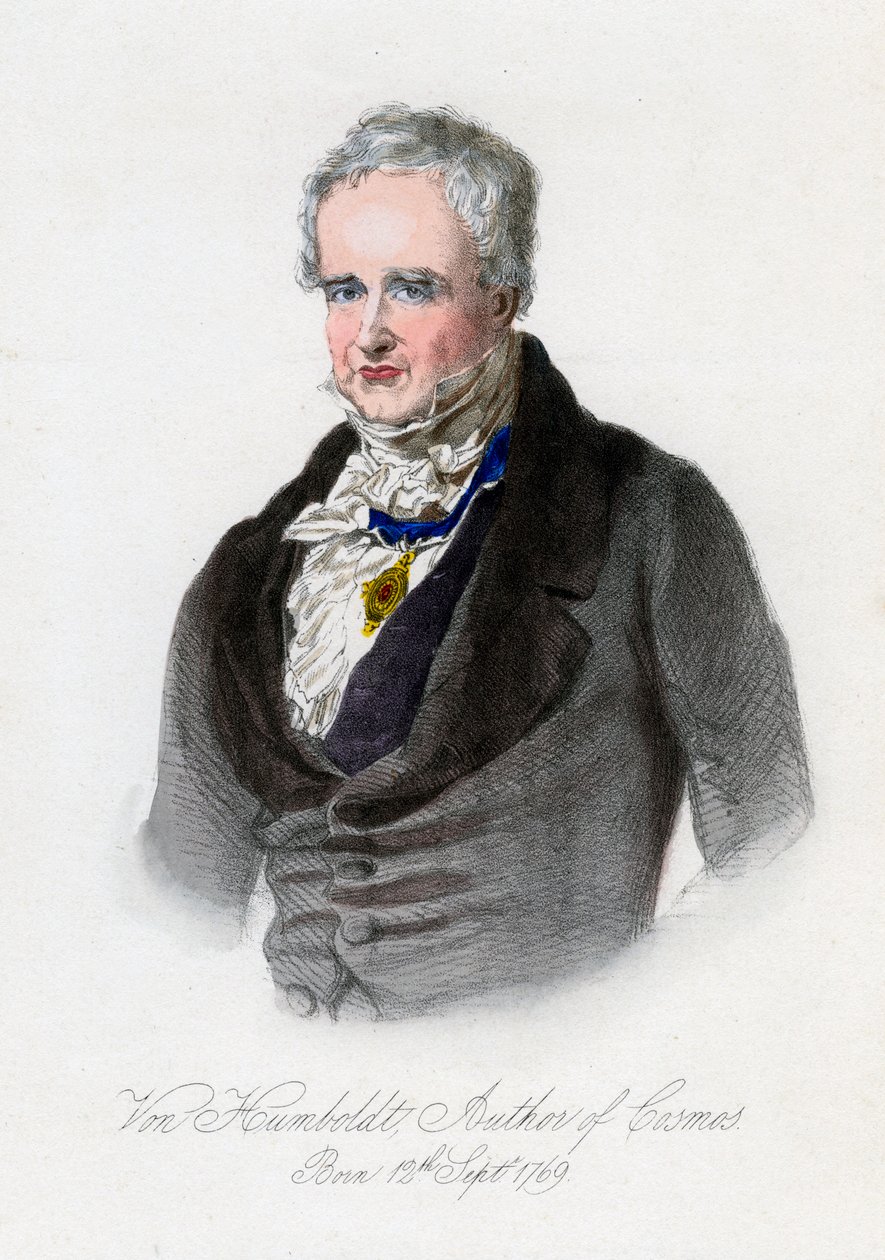 Alexander von Humboldt, preussisk naturforskare och upptäcktsresande, c1800-talet av Unbekannt