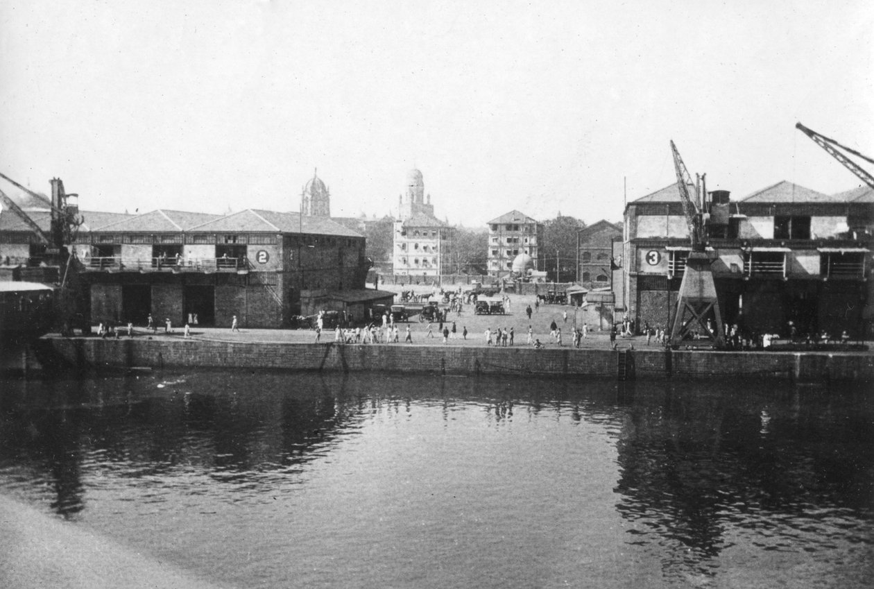 Alexandra Dock, Bombay, Indien, 1917 av Unbekannt