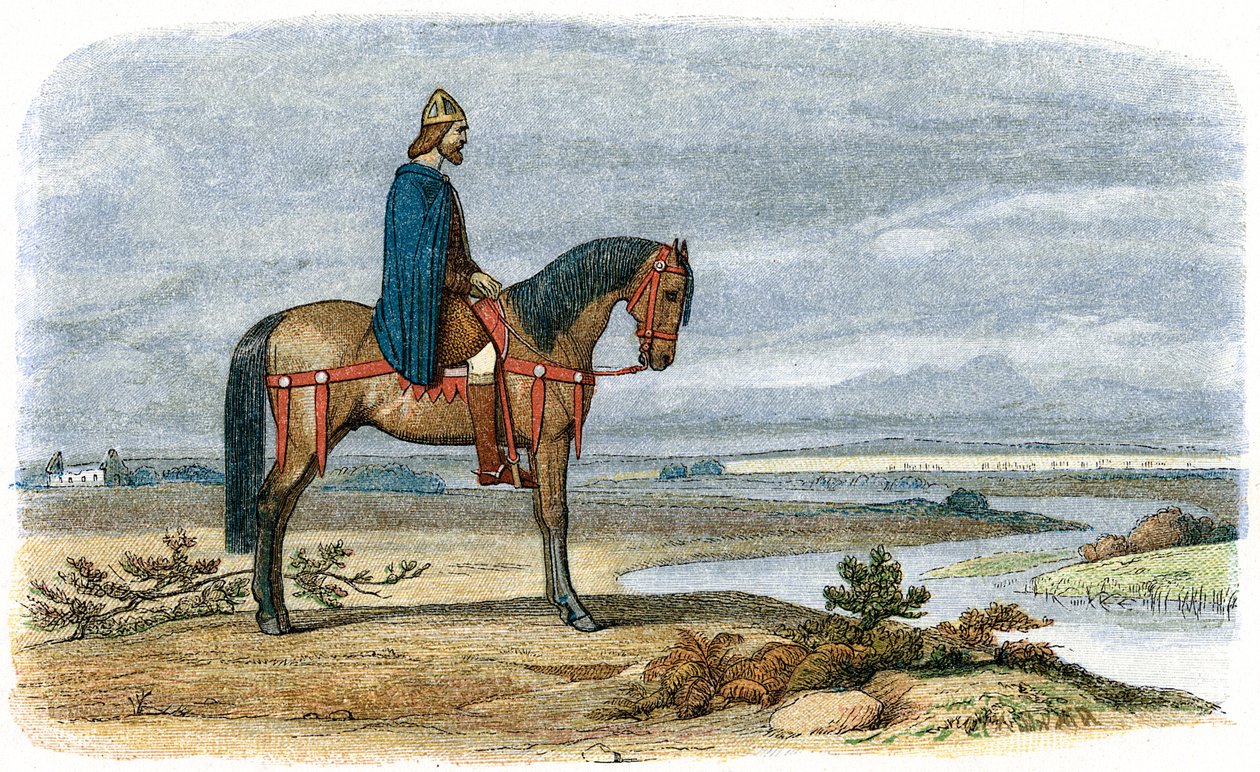 Alfred den store 849-899, anglosaxisk kung av Wessex från 871, 885 1864 av Unbekannt