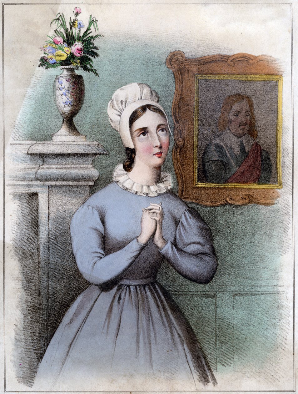 Alice Bridgenorth, en karaktär i Walter Scotts roman Peveril of the Peak, 1800-talet av Unbekannt