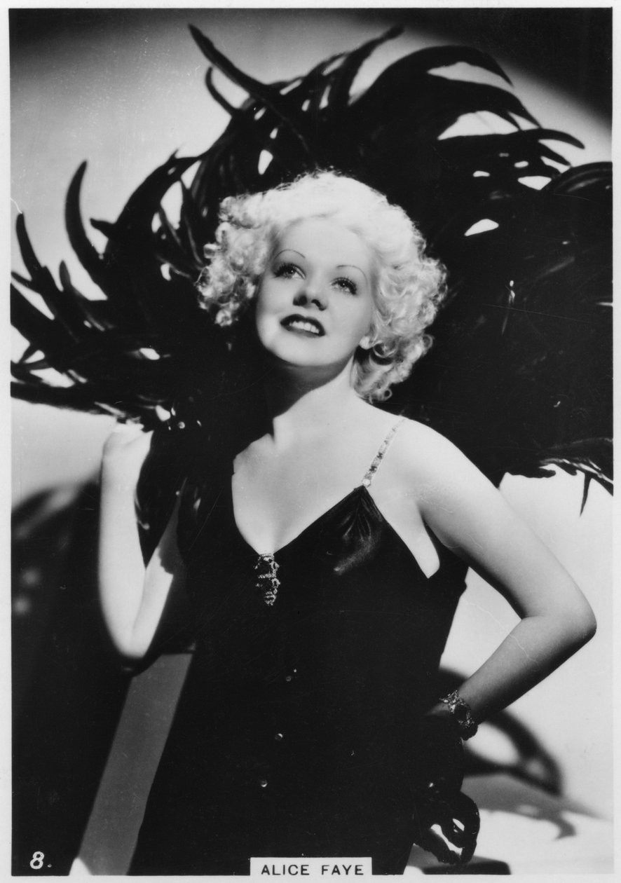 Alice Faye, amerikansk skådespelerska och sångerska, c1938 av Unbekannt