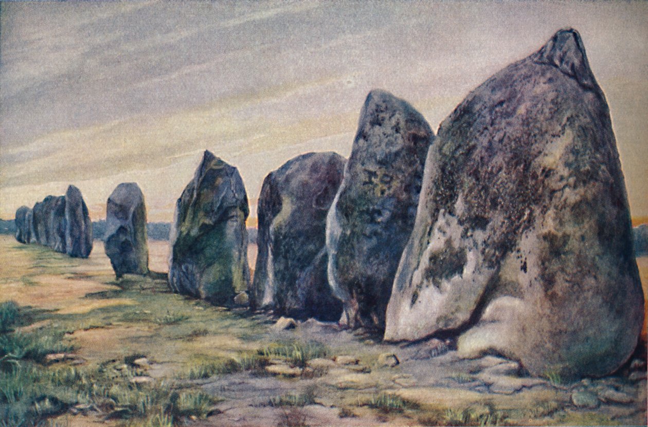 Alinements nära Carnac, Bretagne, Frankrike, c1920 av Unbekannt