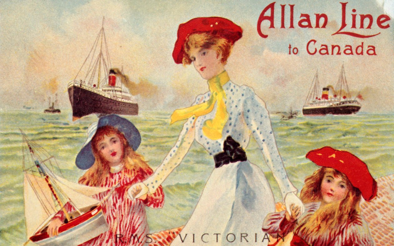 Allan Line till Kanada, R.M.S. viktoriansk, c1910. av Unbekannt