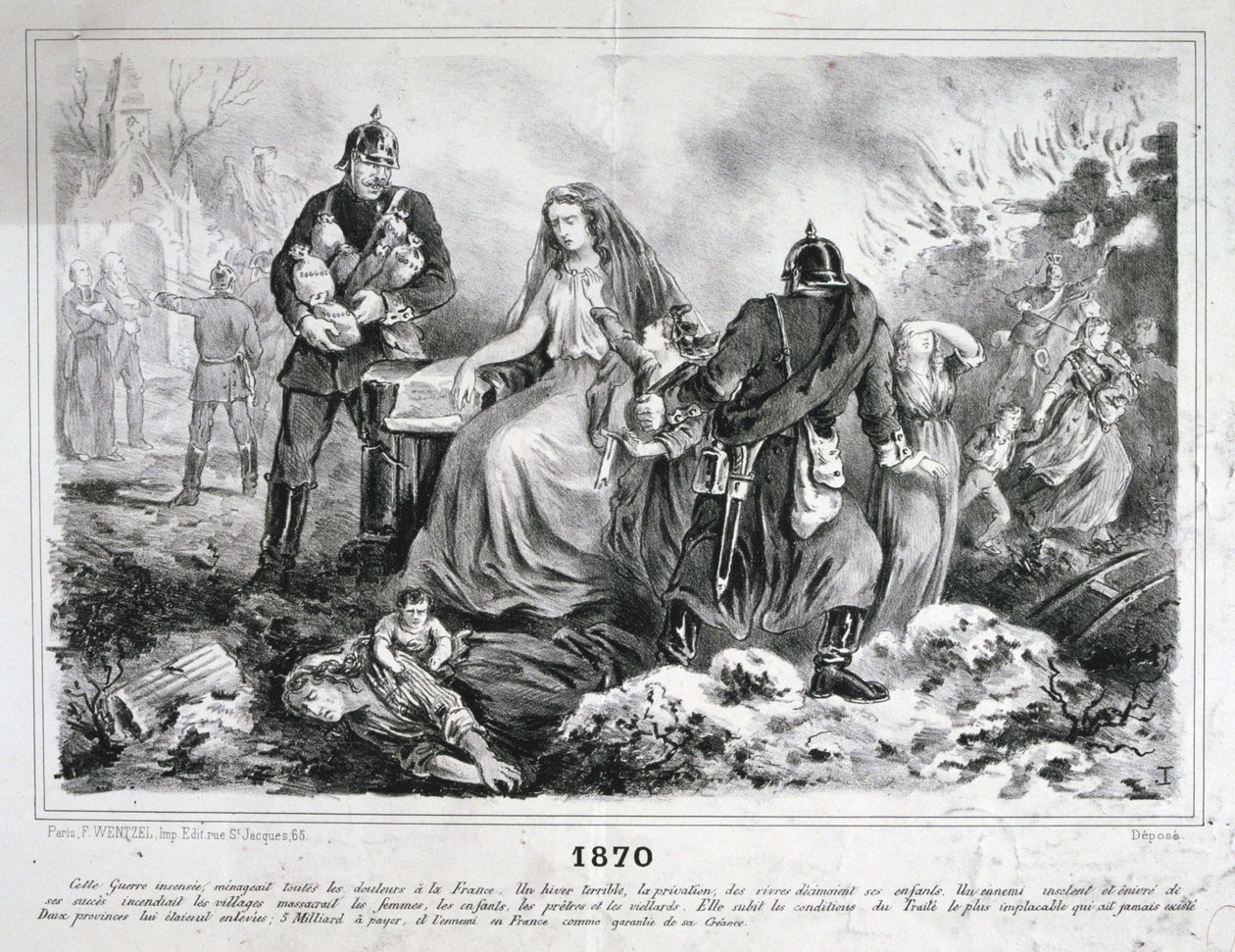 Allegorisk serie, fransk-preussiska kriget, 1870-1871 av Unbekannt